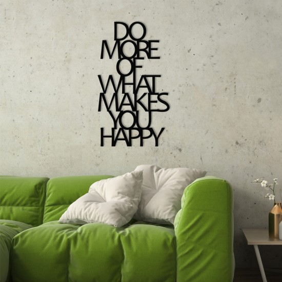 Decorative Metal Wall Accessory Do More Of What Makes You Happy Metal Decor Black Wallxpert Decorative Metal Wall Accessory Do More Of What Makes You Happy Metal Decor Black