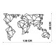 Decorative Metal Wall Accessory World Map Metal Decor 4 Black