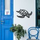 Wallxpert Decorative Metal Wall Accessory Caretta Caretta Black