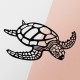 Wallxpert Decorative Metal Wall Accessory Caretta Caretta Black