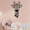 Decorative Metal Wall Accessory Gıraffe Metal Decor Black