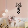 Decorative Metal Wall Accessory Gıraffe Metal Decor Black