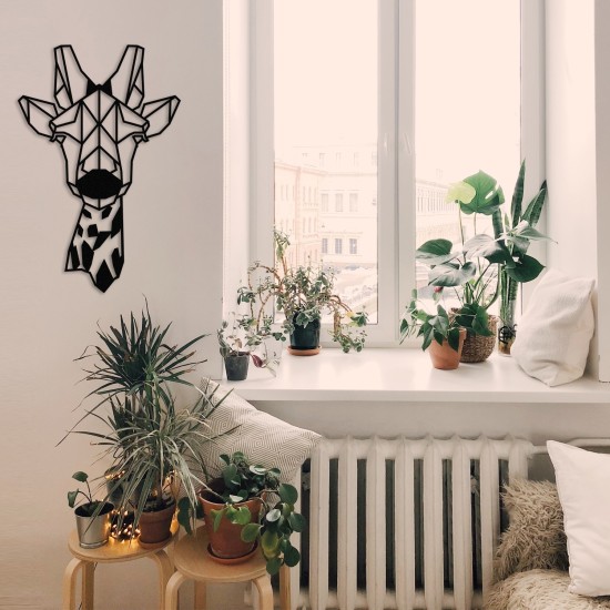 Decorative Metal Wall Accessory Gıraffe Metal Decor Black Decorative Metal Wall Accessory Gıraffe Metal Decor Black