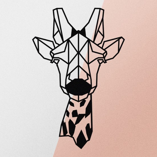 Decorative Metal Wall Accessory Gıraffe Metal Decor Black Decorative Metal Wall Accessory Gıraffe Metal Decor Black