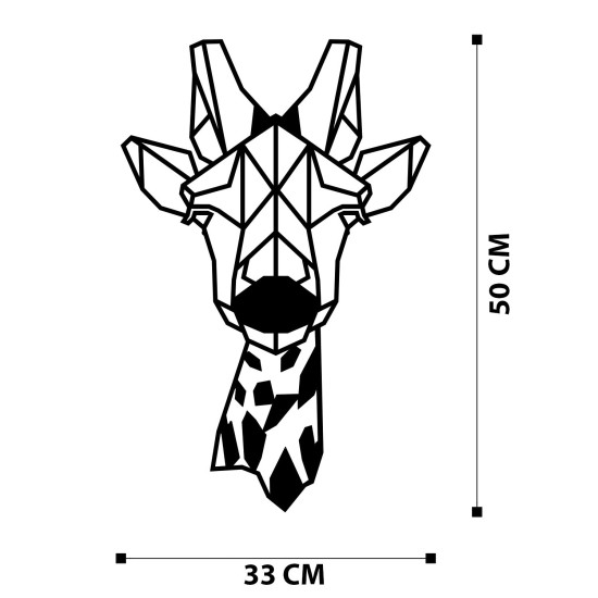 Decorative Metal Wall Accessory Gıraffe Metal Decor Black Decorative Metal Wall Accessory Gıraffe Metal Decor Black