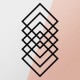 Wallxpert Decorative Metal Wall Accessory Geometry Black