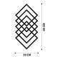 Wallxpert Decorative Metal Wall Accessory Geometry Black