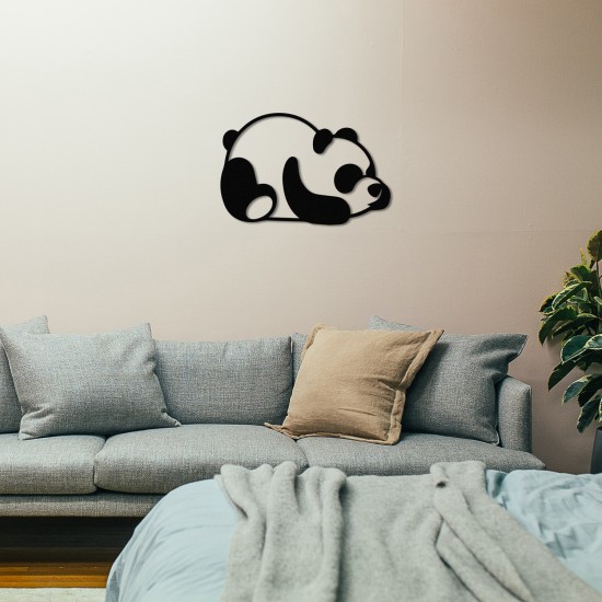 Decorative Metal Wall Accessory Panda Metal Decor Black Decorative Metal Wall Accessory Panda Metal Decor Black