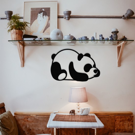Decorative Metal Wall Accessory Panda Metal Decor Black Decorative Metal Wall Accessory Panda Metal Decor Black