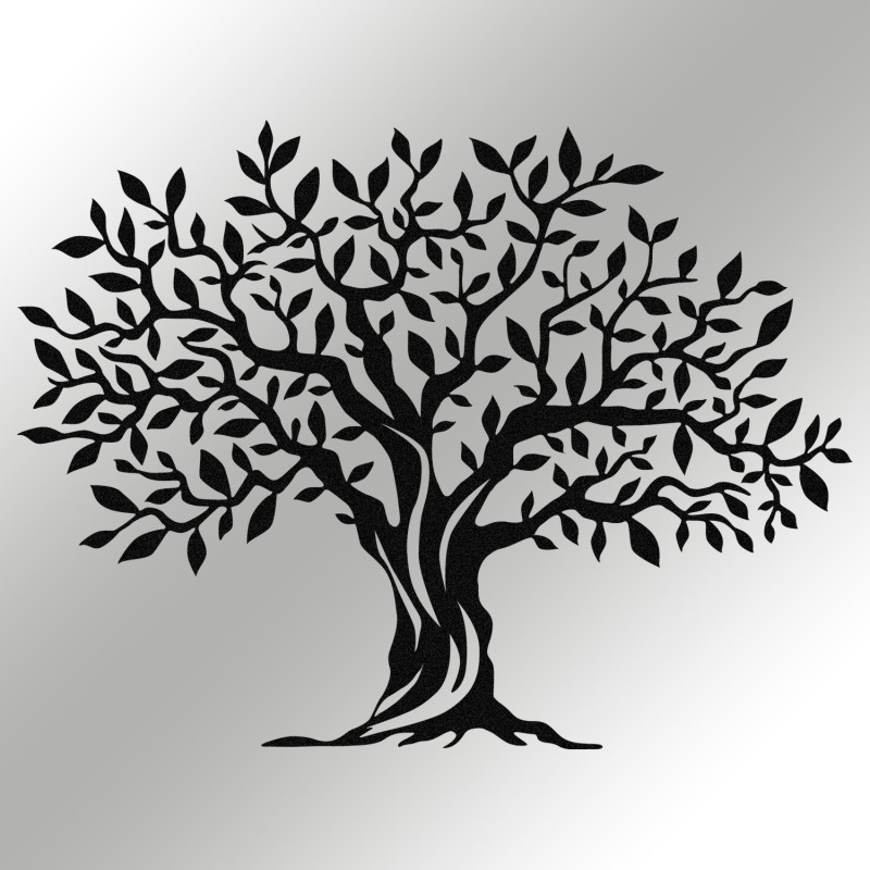 Decorative Metal Wall Accessory Yaprak Dokumu - M0111 Black