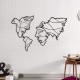 Wallxpert Decorative Metal Wall Accessory Suret Two Black