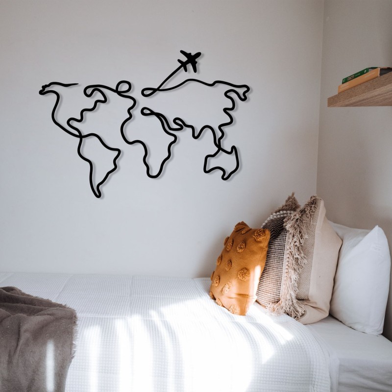 Wallxpert Decorative Metal Wall Accessory Mozzafiato Black