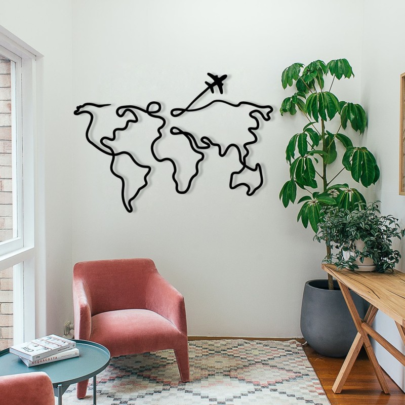 Wallxpert Decorative Metal Wall Accessory Mozzafiato Black