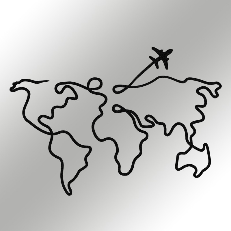 Wallxpert Decorative Metal Wall Accessory Mozzafiato Black