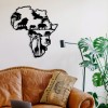 Decorative Metal Wall Accessory African 2 Black