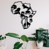 Decorative Metal Wall Accessory African 2 Black