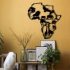 Decorative Metal Wall Accessory African 2 Black