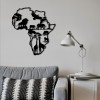 Decorative Metal Wall Accessory African 2 Black