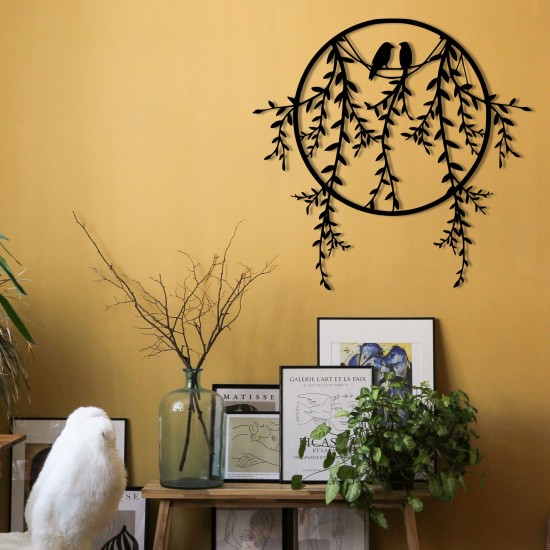 Wallxpert Decorative Metal Wall Accessory Sirayet Black