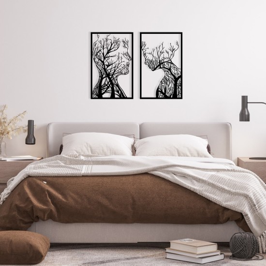 Wallxpert Decorative Metal Wall Accessory Lutuf Black