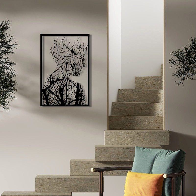 Wallxpert Decorative Metal Wall Accessory Arakan Black