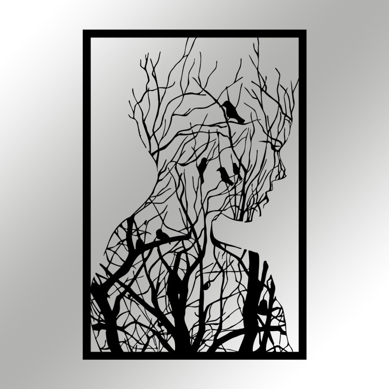 Wallxpert Decorative Metal Wall Accessory Arakan Black