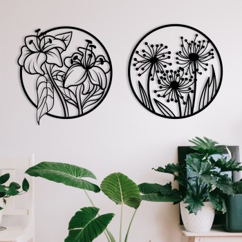 Decorative Metal Wall Accessory Mucbir Black