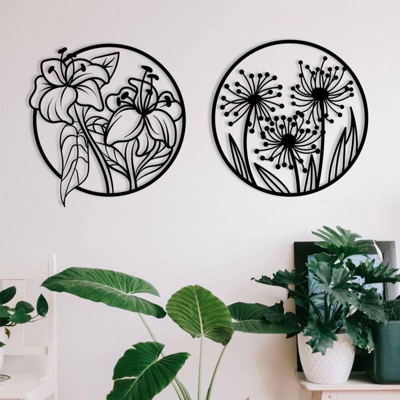 Decorative Metal Wall Accessory Mucbir Black