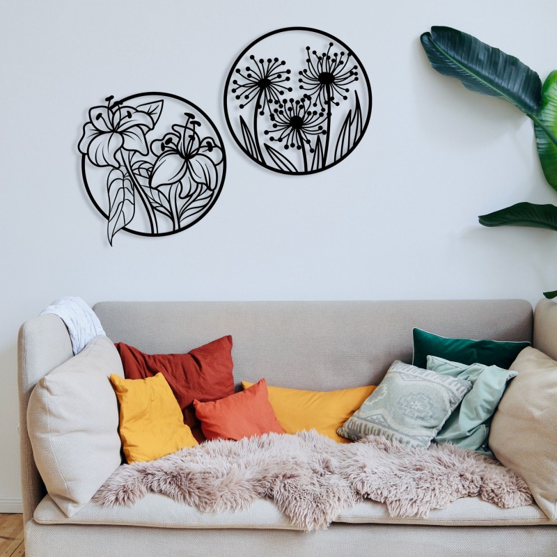 Decorative Metal Wall Accessory Mucbir Black