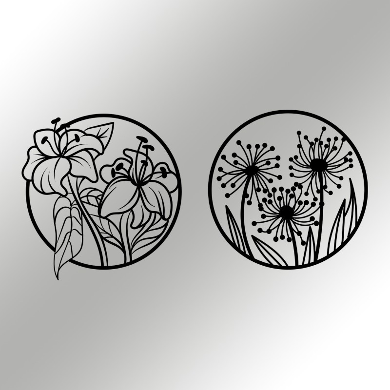 Decorative Metal Wall Accessory Mucbir Black