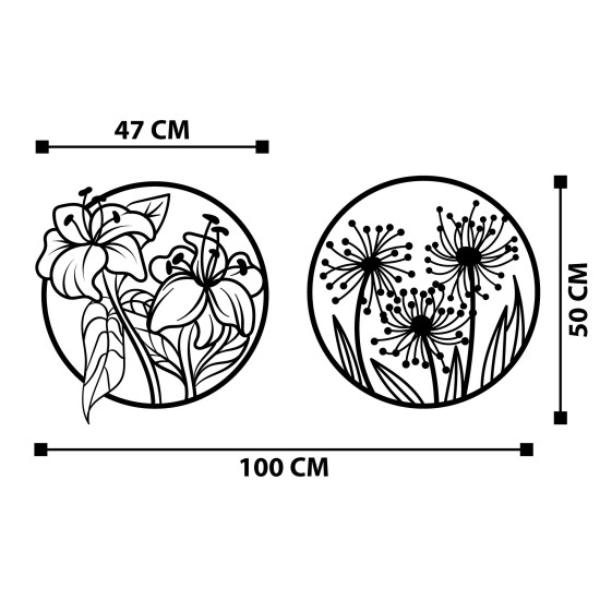 Decorative Metal Wall Accessory Mucbir Black Decorative Metal Wall Accessory Mucbir Black