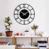 Wallxpert Decorative Metal Wall Clock Enzoclock - S011 Black