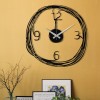 Wallxpert Decorative Metal Wall Clock Gergo Black