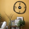 Wallxpert Decorative Metal Wall Clock Gergo Black