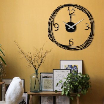 Decorative Metal Wall Clock Gergo Black