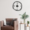 Wallxpert Decorative Metal Wall Clock Gergo Black