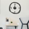 Wallxpert Decorative Metal Wall Clock Gergo Black