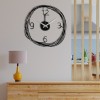 Wallxpert Decorative Metal Wall Clock Gergo Black