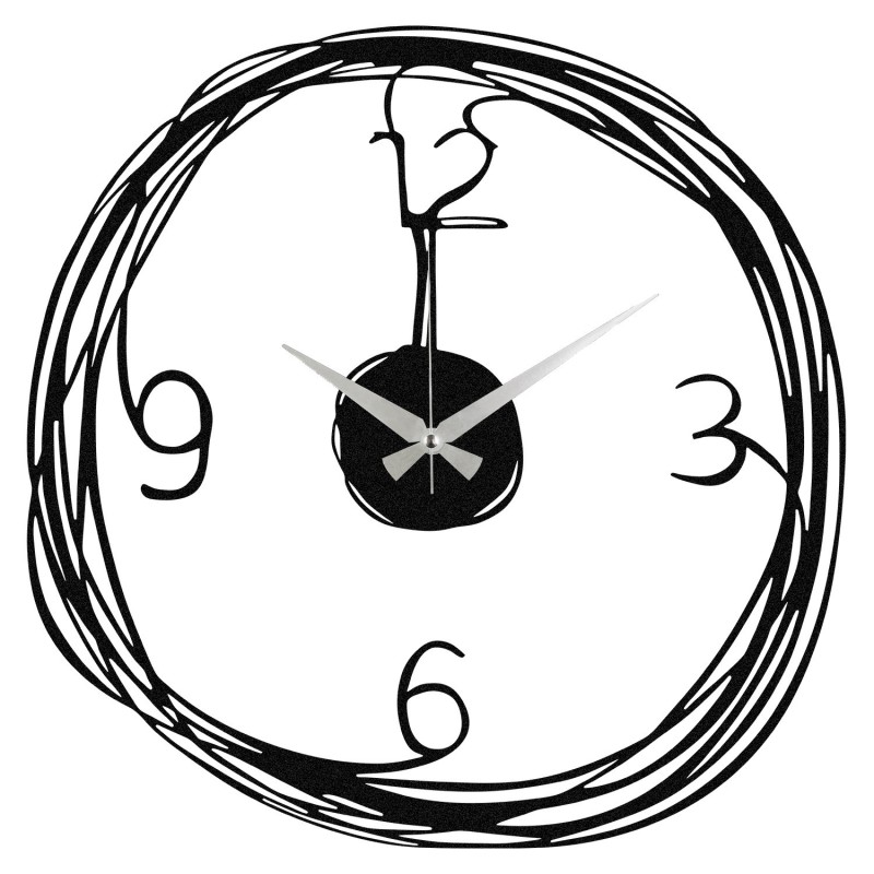 Wallxpert Decorative Metal Wall Clock Gergo Black