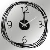 Wallxpert Decorative Metal Wall Clock Gergo Black