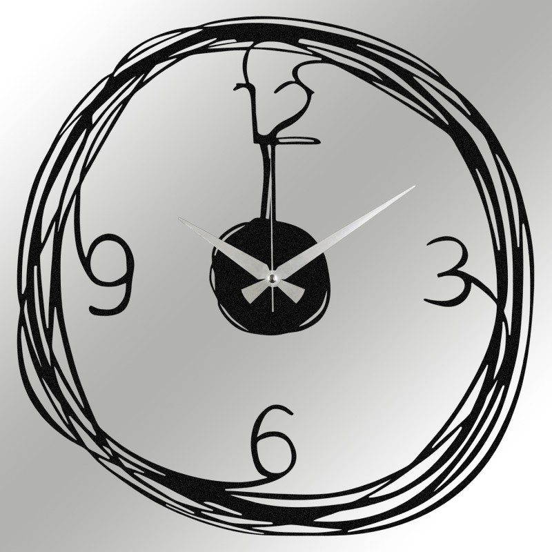 Wallxpert Decorative Metal Wall Clock Gergo Black
