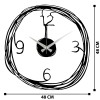 Wallxpert Decorative Metal Wall Clock Gergo Black