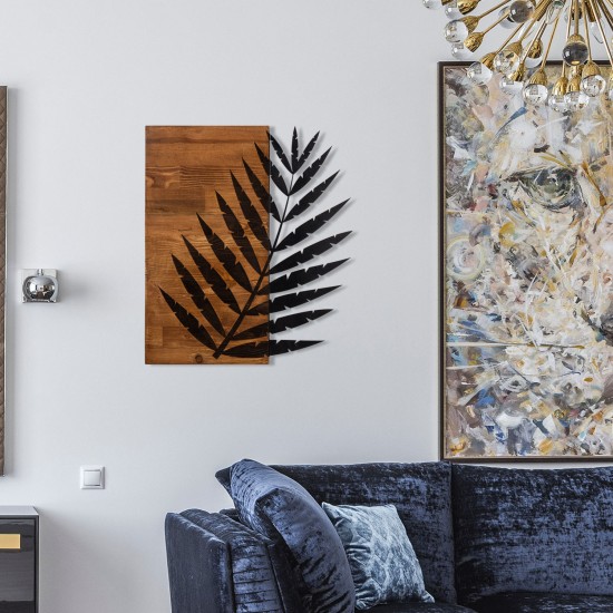 Decorative Wooden Wall Accessory Leaf3 Metal Decor Black
Walnut Decorative Wooden Wall Accessory Leaf3 Metal Decor Black
Walnut