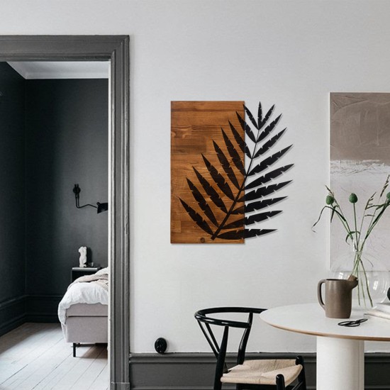 Decorative Wooden Wall Accessory Leaf3 Metal Decor Black
Walnut Decorative Wooden Wall Accessory Leaf3 Metal Decor Black
Walnut