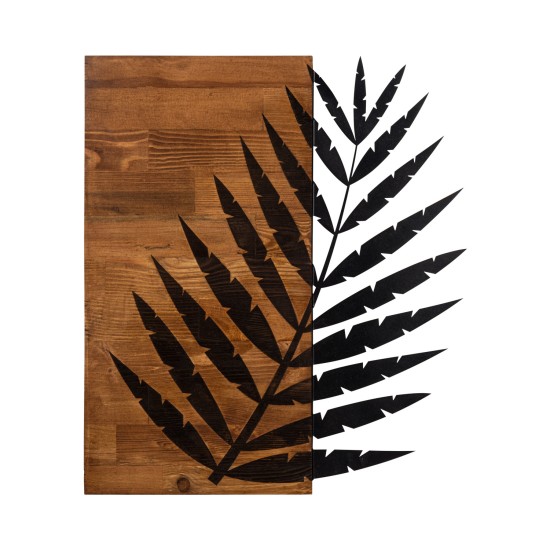 Decorative Wooden Wall Accessory Leaf3 Metal Decor Black
Walnut Decorative Wooden Wall Accessory Leaf3 Metal Decor Black
Walnut