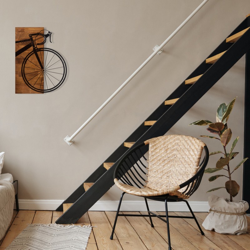 Decorative Wooden Wall Accessory Bisiklet Black
Walnut