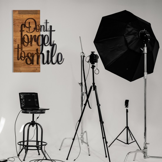 Wallxpert Decorative Wooden Wall Accessory Dont Forget To Smıle Black
Walnut