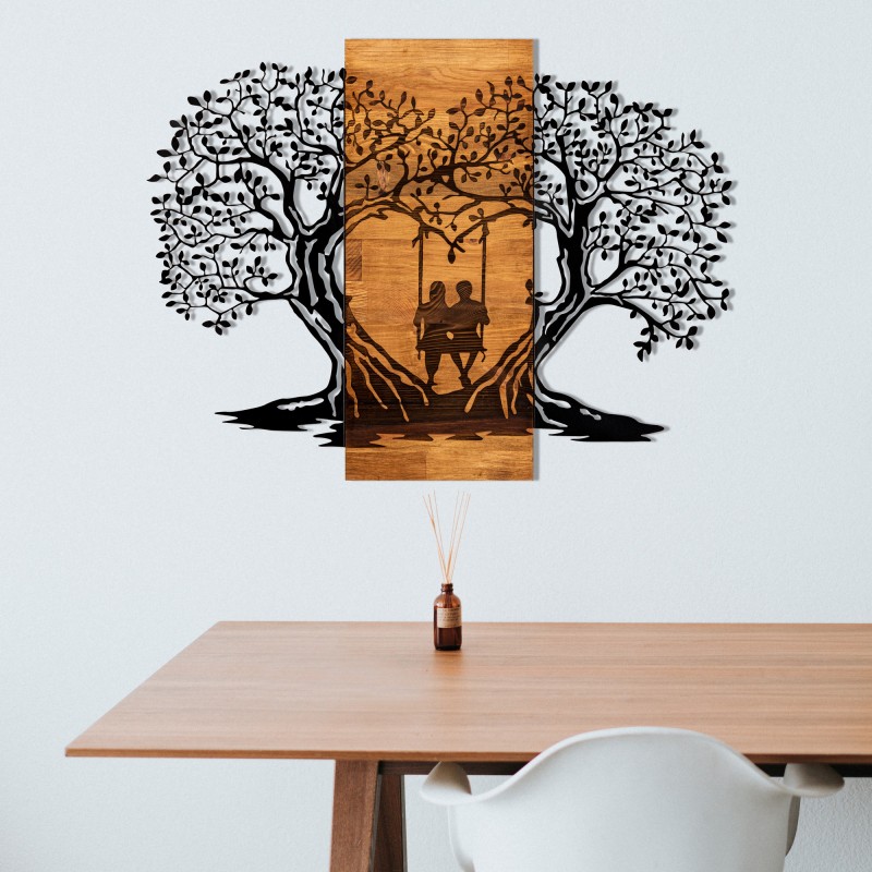 Wallxpert Decorative Wooden Wall Accessory Eva Black
Walnut