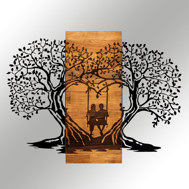 Wallxpert Decorative Wooden Wall Accessory Eva Black
Walnut