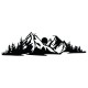 Decorative Metal Wall Accessory Mountain 2 Black Decorative Metal Wall Accessory Mountain 2 Black